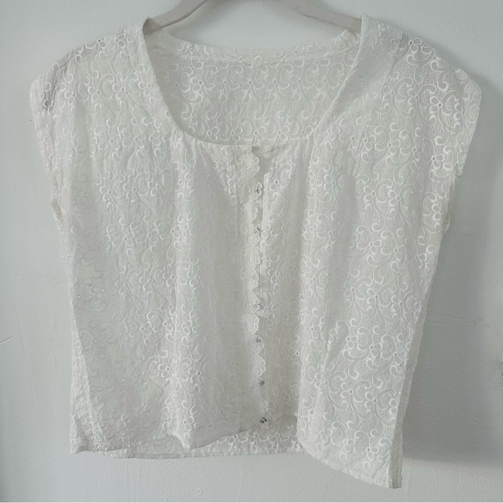 Vintage eyelet top